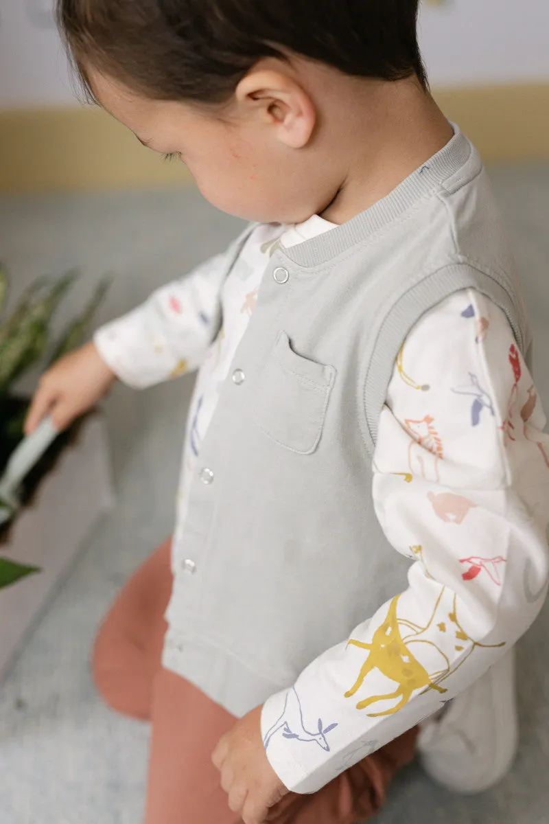 Dropped Shoulder Long Sleeve Toddler Top