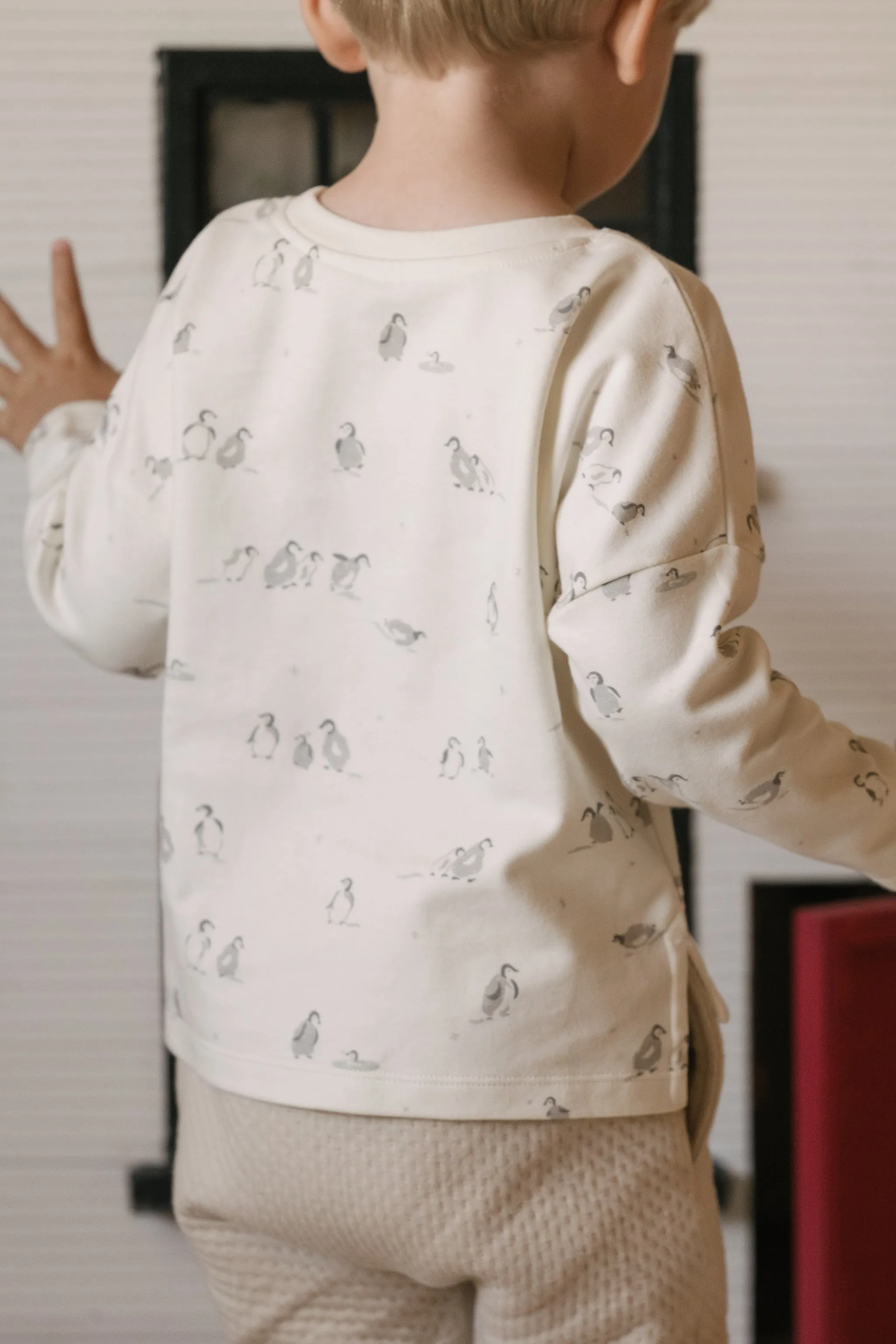Dropped Shoulder Long Sleeve Toddler Top