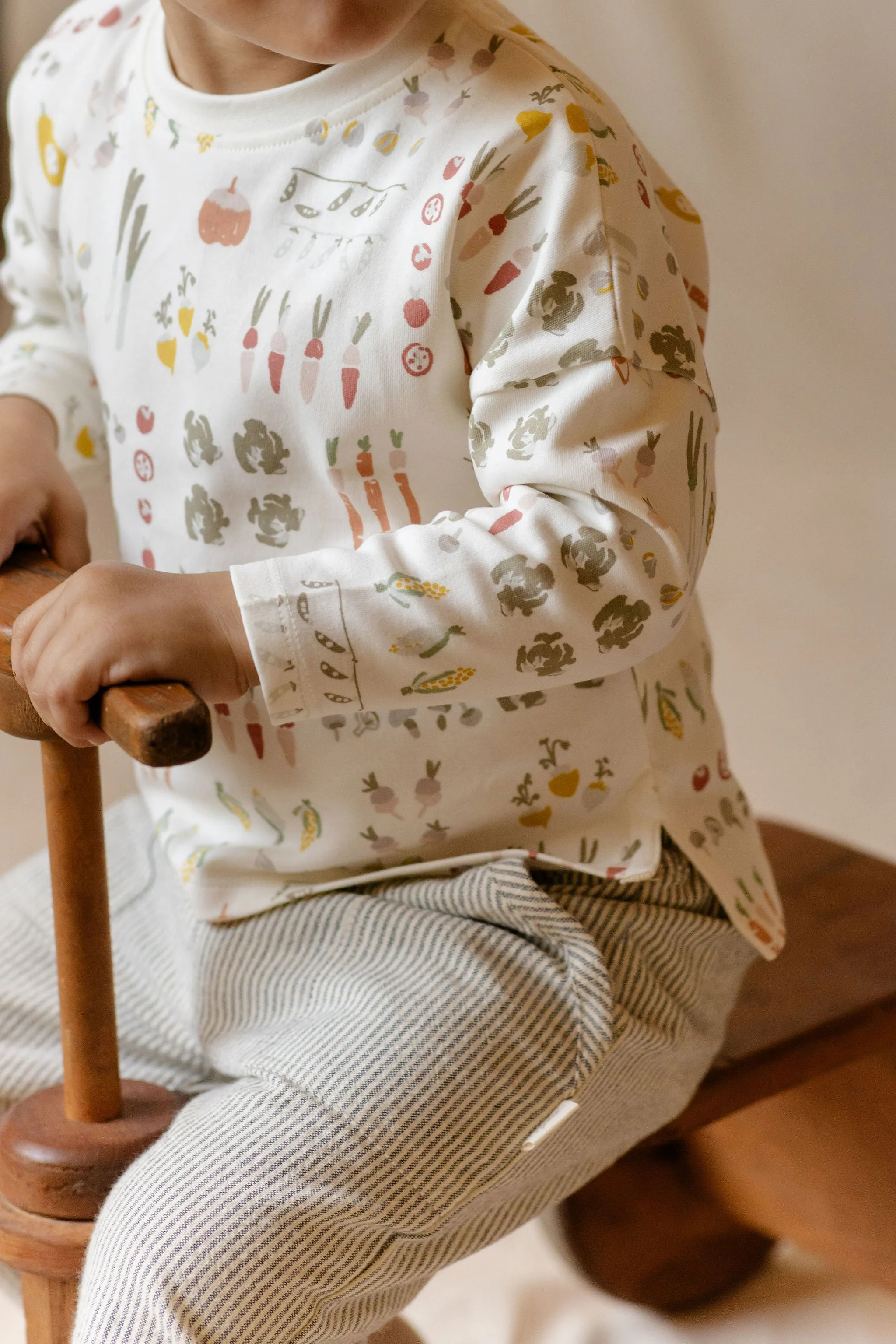 Dropped Shoulder Long Sleeve Toddler Top