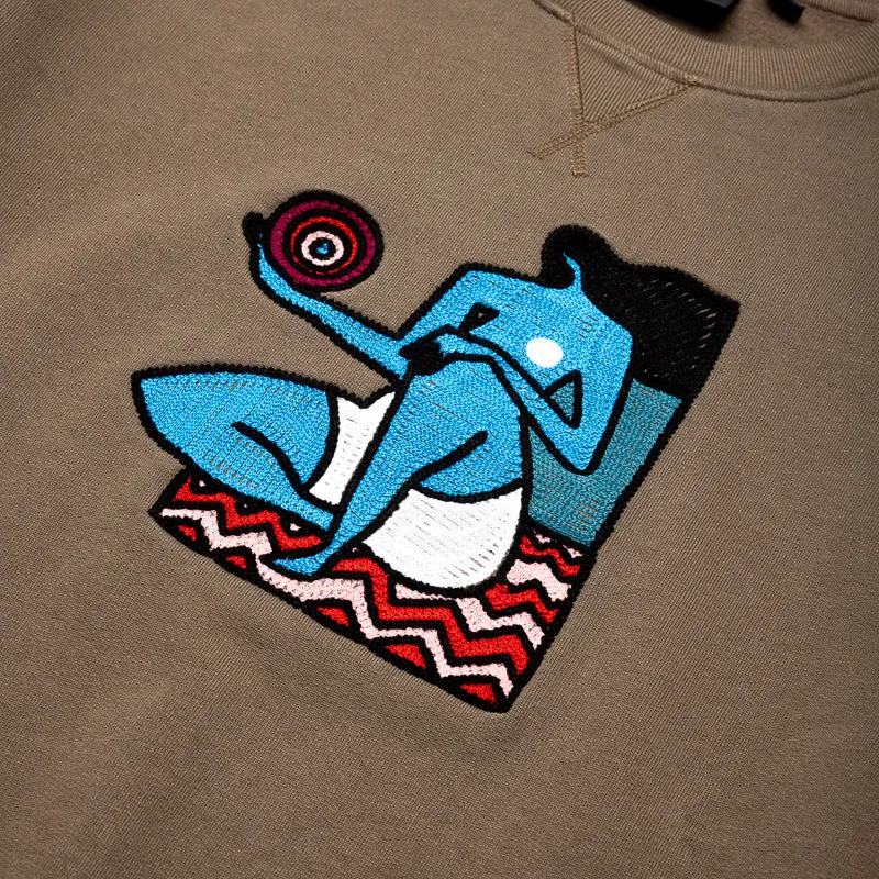 Parra Future Visions Crewneck Sweatshirt - Stone Grey