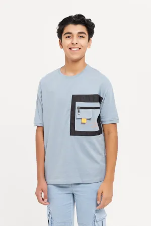 Senior Boys Blue Oversize T-Shirt